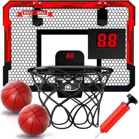 Panier de Basketball - FOLAYA - Mini Panier d'intérieur - 16,5" X 12,5" - 2 Ballons - Montage facile (1/4)
