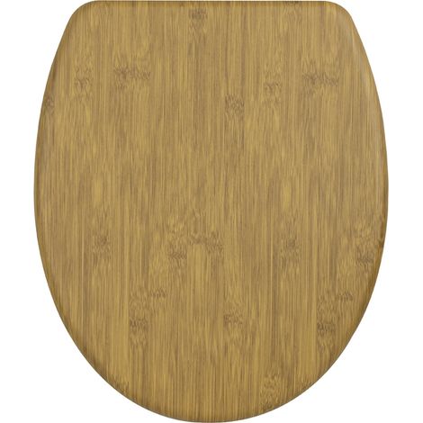 Abnehmbarer WC-Sitz mit Soft-Close-Funktion, AWD INTERIOR 2035 Bambly Duroplast Bambus (1/5)