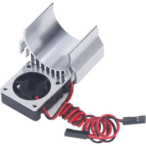 Kit de ventilateur de radiateur haute vitesse 5 V CC pour Traxxas Slash 4×4 VXL 1/10 (argenté)