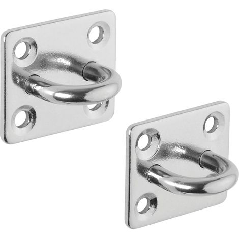SOTECH Befestigungsöse Zurröse für Sonnensegel, Sandsack, Seilzug 35x 30 mm Ankerplatte aus V2A Edelstahl SS304, 2x
