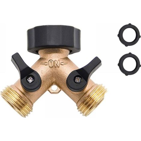 Robinet Double Machine à Laver Y Distributeur 3 4 Pouces Connexion 2 Appareils (1/4)