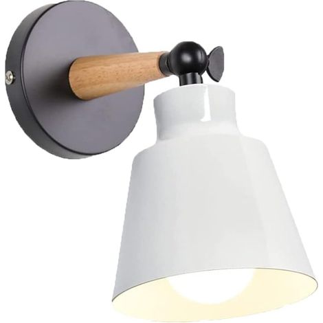 1 Applique Murale Industrielle Métal Bois E27 Réglable 180° Pour Salon Chambre (1/5)
