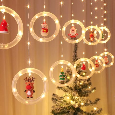 MINKUROW Luces De Navidadluces De Decoración De Navidad, Con Luces De Burbujas Intermitentes, Expandibles Para Árboles De Navidad De Interior Y Exterior (1/5)
