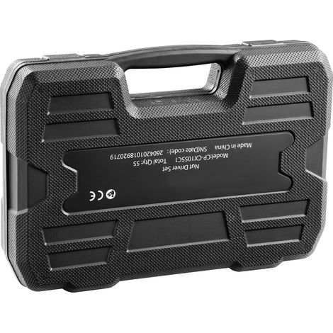 Mophorn Jeu de Douilles 55 Pièces, Tailles SAE et Métriques, Coffret de Douilles Magnétiques pour Perceuse, Idéal pour Voiture, Maison et Bricolage, avec Embouts, Rallonges et Boîte de Rangement (1/5)