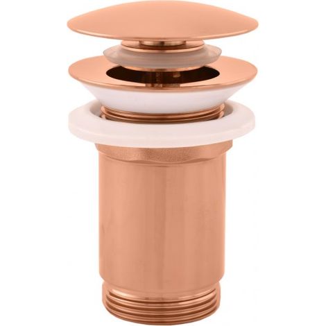 Bonde Pop-up pour lavabo et évier en laiton rose gold poli 6,5 cm (1/3)