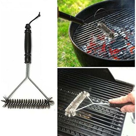 Accessoires de cuisine pour barbecue : kit de brosses de nettoyage en acier inoxydable pour grillades et barbecues-AquaForge (1/5)