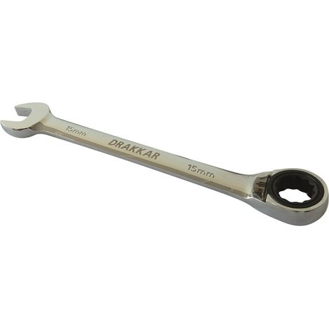DRAKKAR-TOOLS - Clé mixte coudée à cliquet - 12702 Numéro: 24 - Ce produit de marque DRAKKAR-TOOLS est neuf.