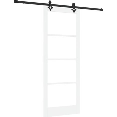 Maison Exclusive - Schiebetür ORKDAL Weiß und Schwarz 83 x 211 cm