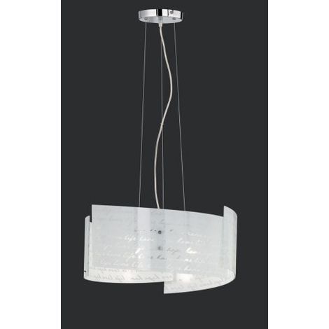 Lampada Sospensione Soffitto Interno 3 Luci Vetro Decoro Firma Signa GD Trio (1/10)