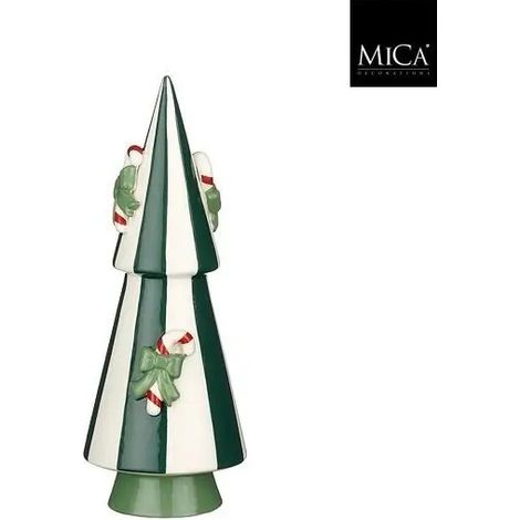 Weihnachtsbaum dekorativ grün und weiß 10,5 × 28 cm