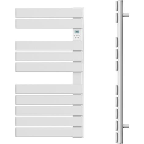 Batilec – Sèche-serviettes eau chaude barres plates 500W blanc – Régulation électronique programmable – Détection ouverture fenêtres – Norme IP24