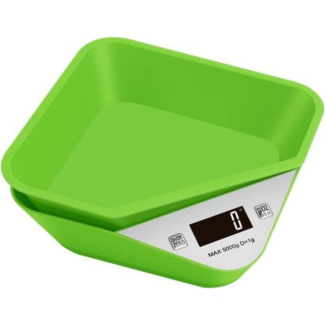 Balance Cuisine Electronique Balance de Cuisine de Haute Précision Numérique Alimentaire Multifonctionnelle avec Bols Amovibles et Ecran LCD Max 11lb/5kg (1/5)