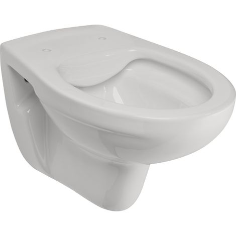 Calmwaters® Hänge WC spülrandlos in Manhattan-Grau, Wand-WC mit Abgang waagerecht, Tiefspül WC ohne Spülrand, Tiefspüler wandhängend, Wandtoilette aus Sanitärkeramik in Grau, 08AB6145 (1/5)