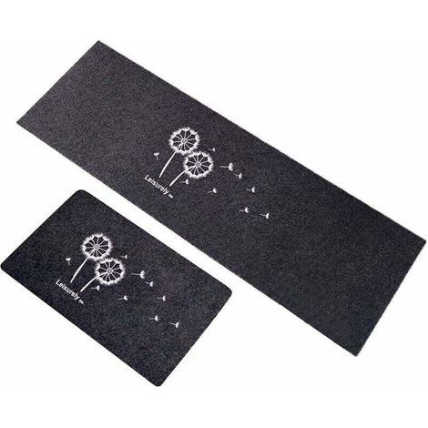 Tapis Cuisine Antidérapant 2 Pièces, Absorbant Eau Tapis pour entrée de Salle de Bain, Paillasson Tapis de Sol Cuisine Devant Evier 1 S-Fei Yu (1/3)
