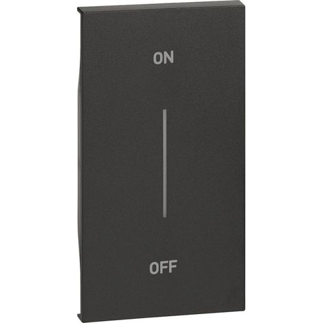 Enjoliveur Living Now avec marquage ON/OFF MyHOMEUp 2 modules - noir (BTKG01MH2AG)