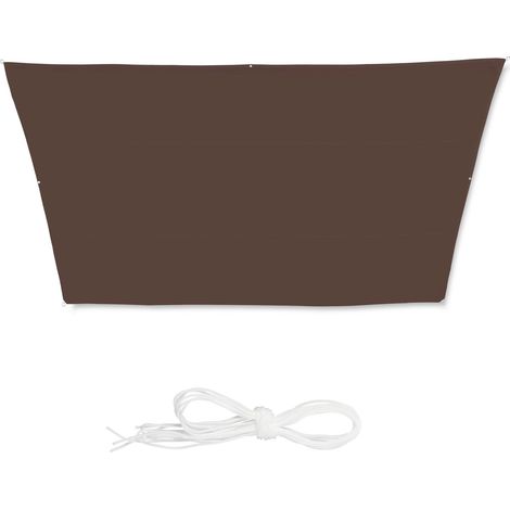 Sonnensegel trapezformig braun 8831169