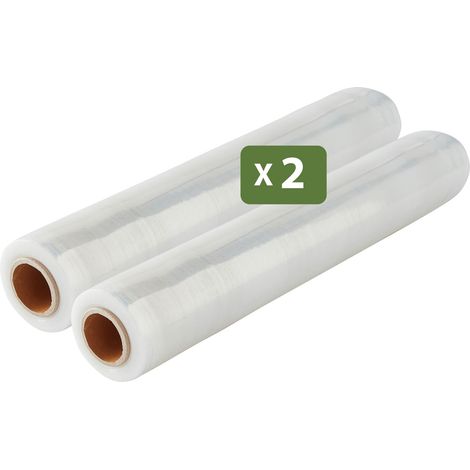 Pack And Move - Lot 2 Rouleaux Film Étirable - 300 M - Transparent - Film Déménagement Film Emballage Film Palette Film Protection