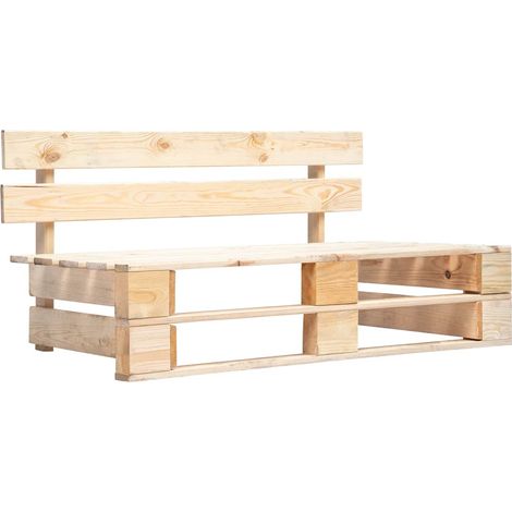 Banc Palette de Jardin en Bois de Pin Imprégné Couleur Naturelle 110 x 65 x 55 cm - PANGIVO (1/5)
