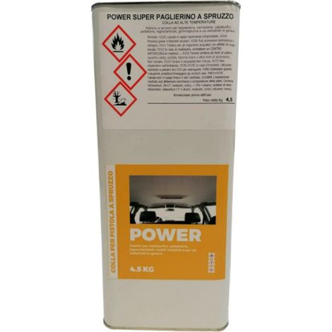 TENDAGGIMANIA Colla per Pistola a Spruzzo alte temperature - Colla per tetto auto, gommapiuma, pannelli fonoassorbenti, tessuti - Peso 4,50 kg