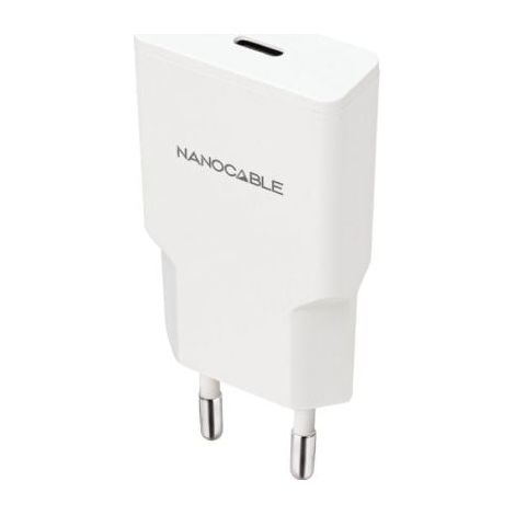 Nanocable Cargador de Pared USB-C/PD 20W - Color Blanco
Especificaciones:
-Puerto de carga: 1 USB-C
-Voltaje de entrada: 100-240V 50/60Hz. 0.4A
-Volta
