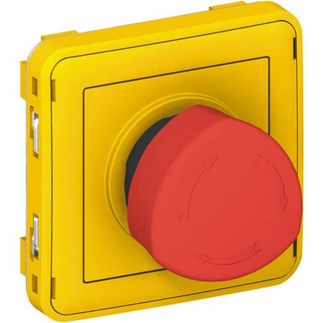 Legrand 069549 - Pulsador desbloqueo 1/4 de vuelta Prog Plexo modular gris/amarillo