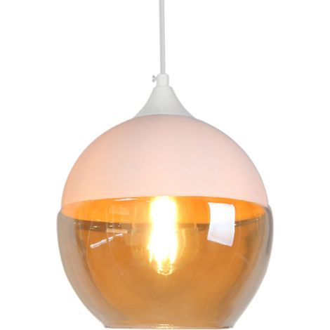 Plafonnier En Verre Suspension Luminaire Moderne Lampe À Suspension Vintage Rétro Blanc Pour Loft, Salon, Cuisine (1/5)