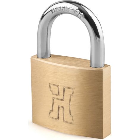 Candado latón handlock arco largo 25mm iguales (1/2)