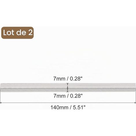 Door Handle Pin, 140 x 7 mm, Silver (1/2)
