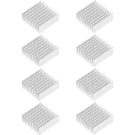 Ensemble de 8 dissipateurs thermiques (50x50x17mm) avec support adhésif (1/5)