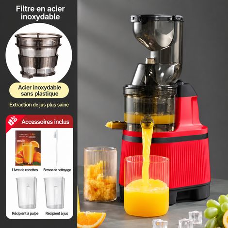 Extracteur jus LT-09 grand goulot rouge 850W standard américain US tamis à glace Icecream 30 × 21,5 × 47,7 cm 3,2 kg – Livraison gratuite