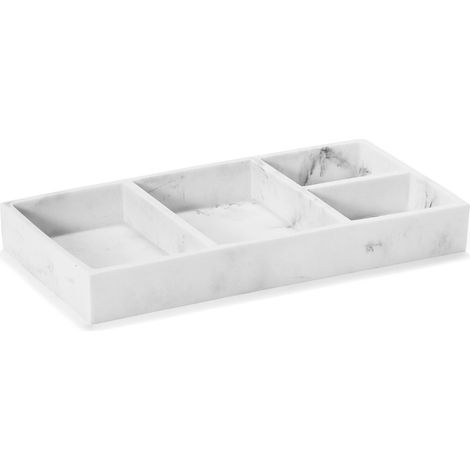 ANDREA HOUSE AX21048 Bandeja decorativa de mármol nórdica blanca - ref: AX21048
