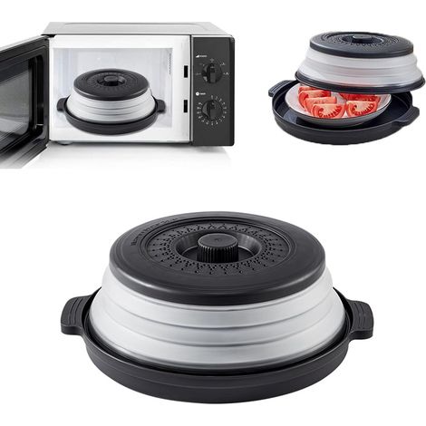 Couvercle Micro-Ondes Avec Tamis Housse Pliable Pour Micro-Ondes Onde Passoire Avec Trous De Vapeur Pour Le Micro-Ondes, Évite Les Éclaboussures, Également Les Légumes, Panier Filtre à Fruits (1/5)
