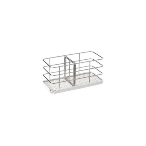 Support de cuisine en acier inoxydable 304 pour évier, plateau blanc, rangement pratique pour évier (1/5)