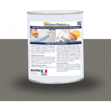 Peinture étanche & élastique pour protection façade - 36 Kg Taupe - MATPRO (1/5)