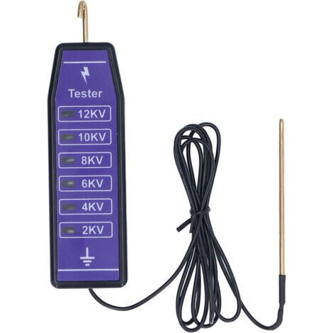 Testeur de clôture électrique, 6 voyants lumineux, voltmètre portable étanche jusqu'à 12 000 V, pour ferme, maison, jardin (1/5)