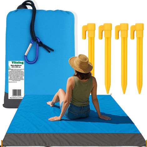 BC Beach Picknickdecke, wasserdicht, 210 x 200 cm, groß