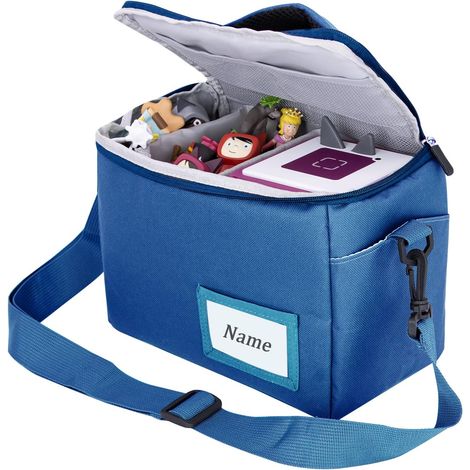 Sac de transport pour enfants pour Toniebox - boîte à musique - Sac de transport pour transporter le personnage de Tonie - parfait pour le kit de démarrage de Tonie(bleu polyester) (1/5)