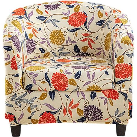 Housse extensible pour fauteuil club, fauteuil tonneau, fauteuil baignoire, canapé, protection pour meubles de salon (1/5)