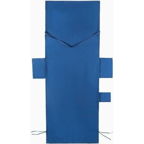 Housse de Coussin de Remplacement pour Chaise Longue Suspendue, 212x75cm, D'Extérieur Bleu Imperméable, avec Organisateur Double Face pour la Plage (1/4)