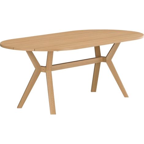 Table de Jardin Ovale en Teck "Kenya" 200cm Naturel (1/3)