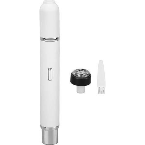 Tondeuse à poils de nez USB Mini 2 en 1 portable, silencieuse et rapide, pour les oreilles (blanche) (1/5)