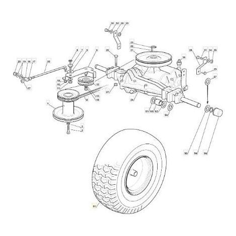RUOTA POSTERIORE F72 KINGS ORIGINALE STIGA - 384680061/0