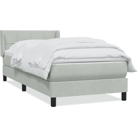 Maison Exclusive - Boxspringbett mit Matratze Hellgrau 80x220 cm