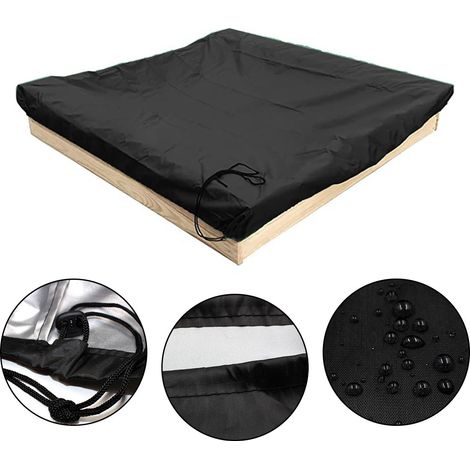 Garden Courtyard Square GreenToys Dustproof Sand Pit Cover 420D Swimming Pool Waterproof Sunshade 150X150X20Cm (1/4)