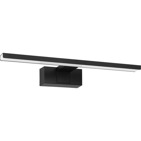 Conettilla LED mirror wall light, bathroom lamp, black aluminum and white plastic, warm to cool white light, IP44, L 40 cm (1/5)