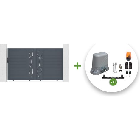 Pack puerta corredera automática 3m LIFE 300 x 180 cm + motor TANKER C600 (1/5)