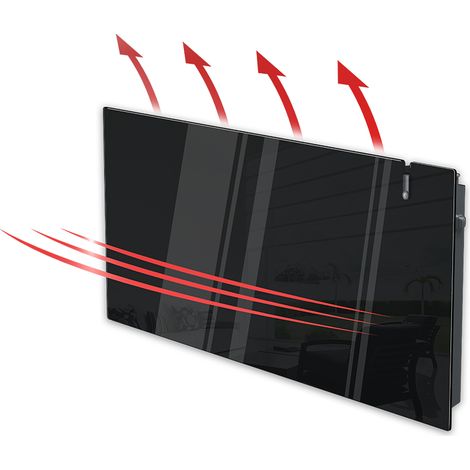 Radialight AETHEREA Radiateur électriques Dual-Therm en verre avec Wi-Fi 1500W Noir (1/5)