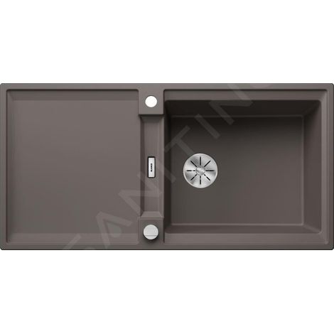 Blanco Adira - Évier en silgranit, 99x49 mm, avec commande excentrique et accessoires, InFino, gris volcan 527628 (1/4)