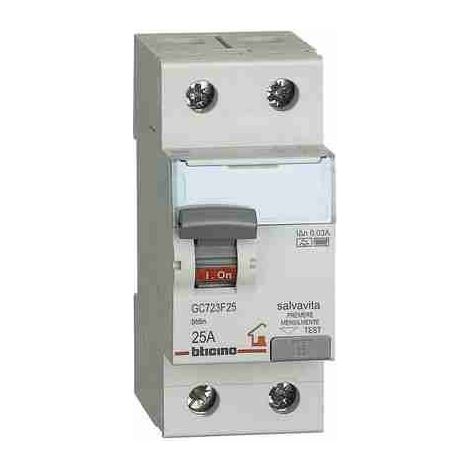 BTIGC723F25 Interruttore differenziale SALVAVITA 2P - tipo F - In= 25A - Idn= 0.03A