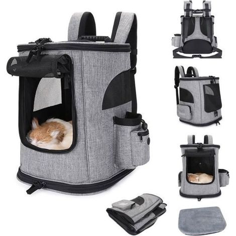 Sac à Dos pour Animaux Pliable - Oxford 600D - Respirant - Poches latérales (1/5)